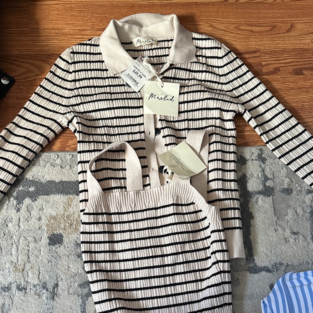 Mareld Striped Sweater and Top Set